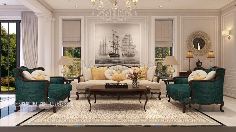 Sofa biệt thự tân cổ điển Sofa biệt thự tân cổ điển