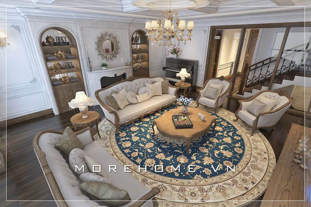 Sofa biệt thự tân cổ điển Sofa biệt thự tân cổ điển