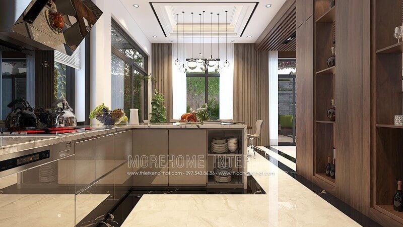 Nếu bạn là người yêu thích sự đơn giản, hiện đại thì mẫu tủ bếp kiểu dáng chữ L này sẽ là sự lựa chọn không tồi đâu nhé Thiết kế và sản xuất tủ bếp đẹp